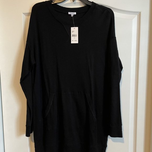 Splendid Sweaters - Splendid Black Tunic Sweater - Size Small - Retail $138 - NWT! Kangaroo pocket!
